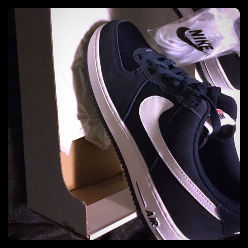 NWT- Blue suede Nike Air Force 1's